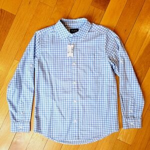 Place Blue and White Gingham Kids Button Down Shirt